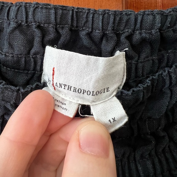 Anthropologie Somerset Pull-On Pants: Linen Edition – Black – 1X – Wide Leg - Picture 6 of 14